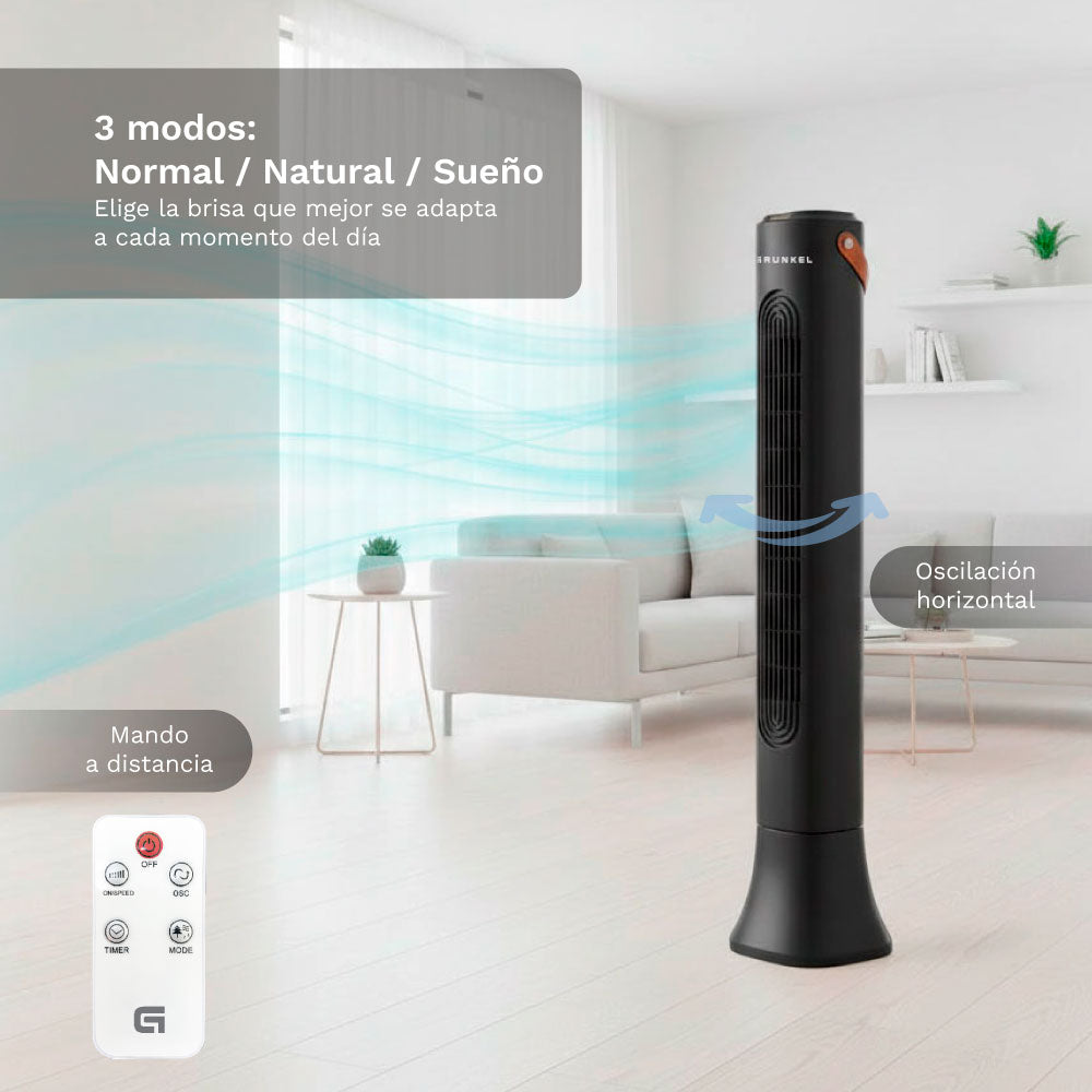 Ventilador de torre digital Grunkel TF-DSGNG negro