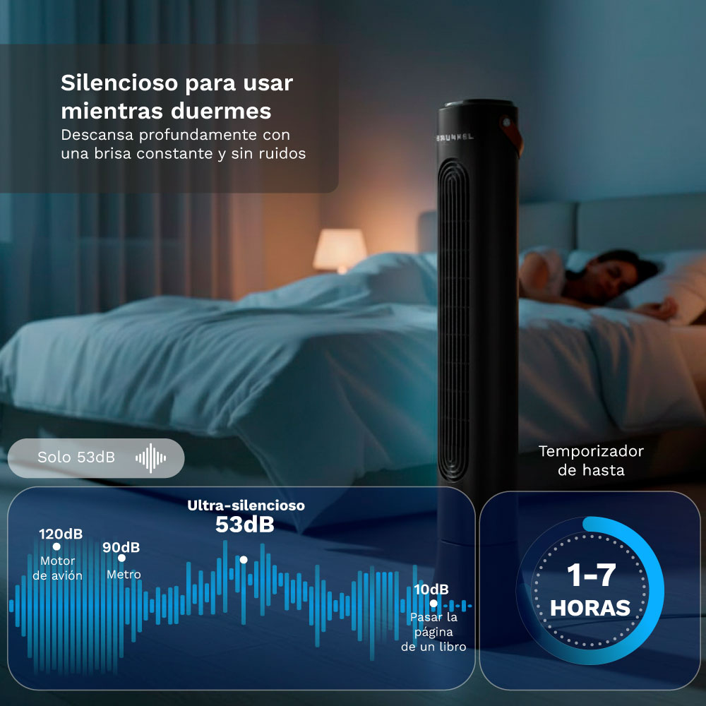 Ventilador de torre digital Grunkel TF-DSGNG negro