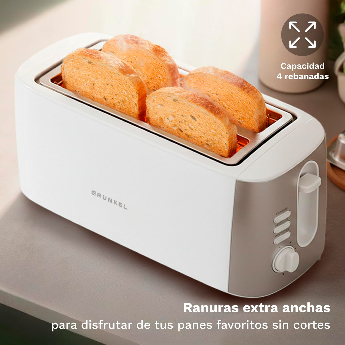 Tostador de doble ranura extra ancha Grunkel TS-DOBLEMAXI