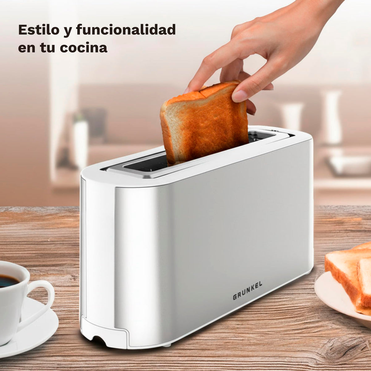 Tostador de ranura extra ancha Grunkel TS-MAXISTEEL