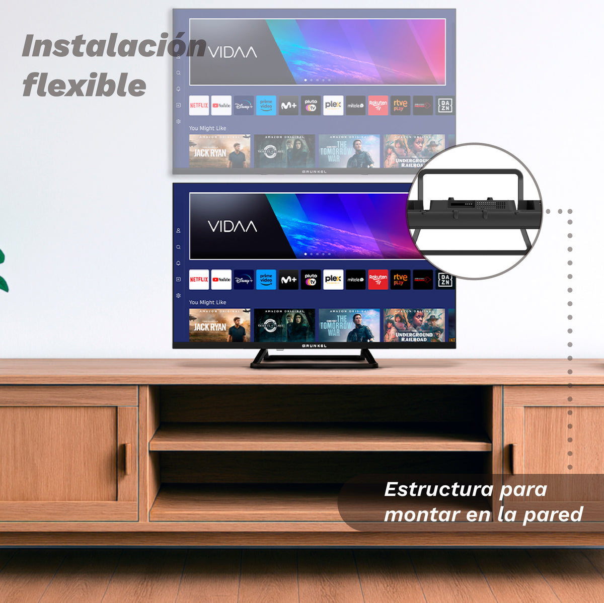 Televisor Grunkel LED-3225VDBLANCO 32" LED Smart TV VIDAA blanco