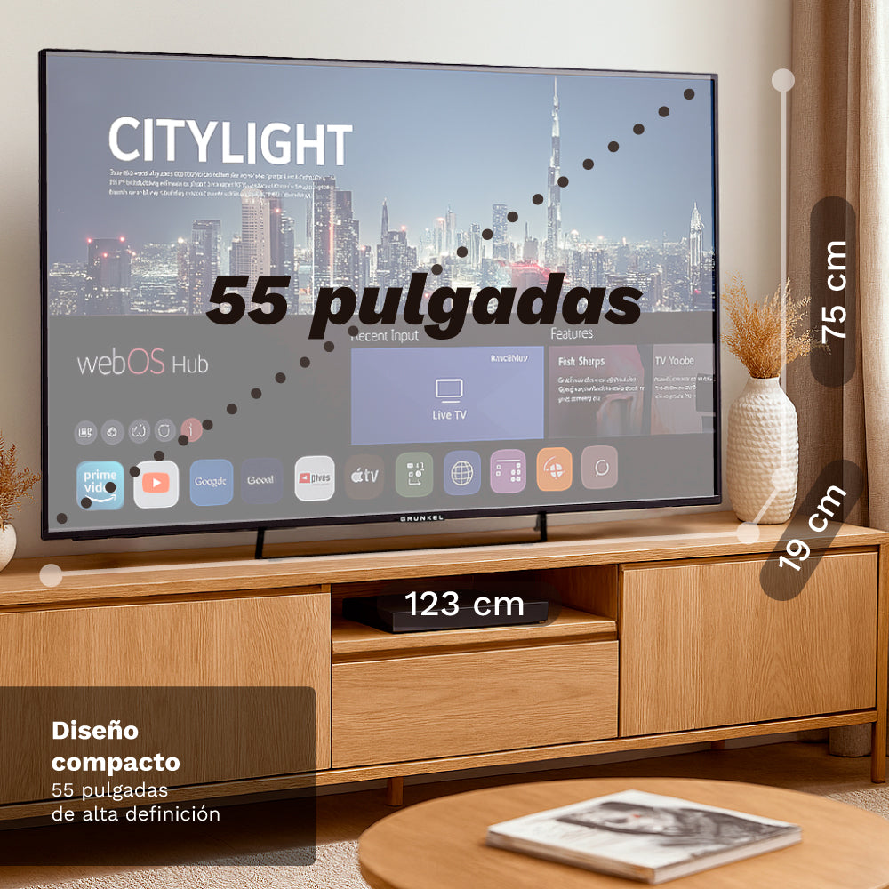 Televisor Grunkel QLED-5526WBS 55" QLED 4K UHD Smart TV webOS
