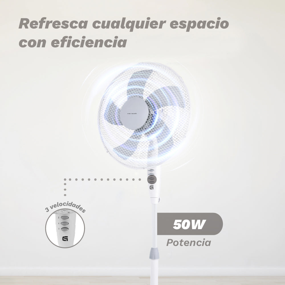 Ventilador de pie con mando 40 cm Grunkel FAN-165R