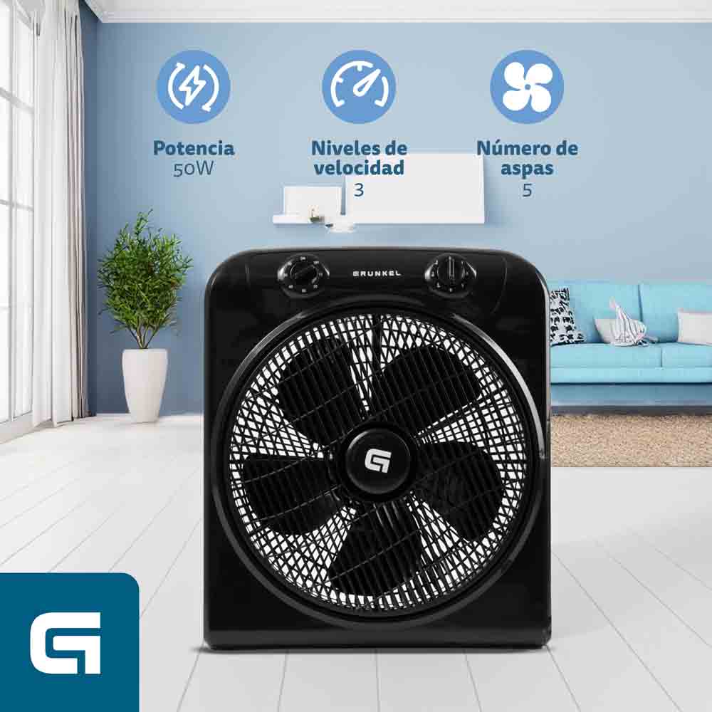 Ventilador de suelo Grunkel BOXFANNG negro