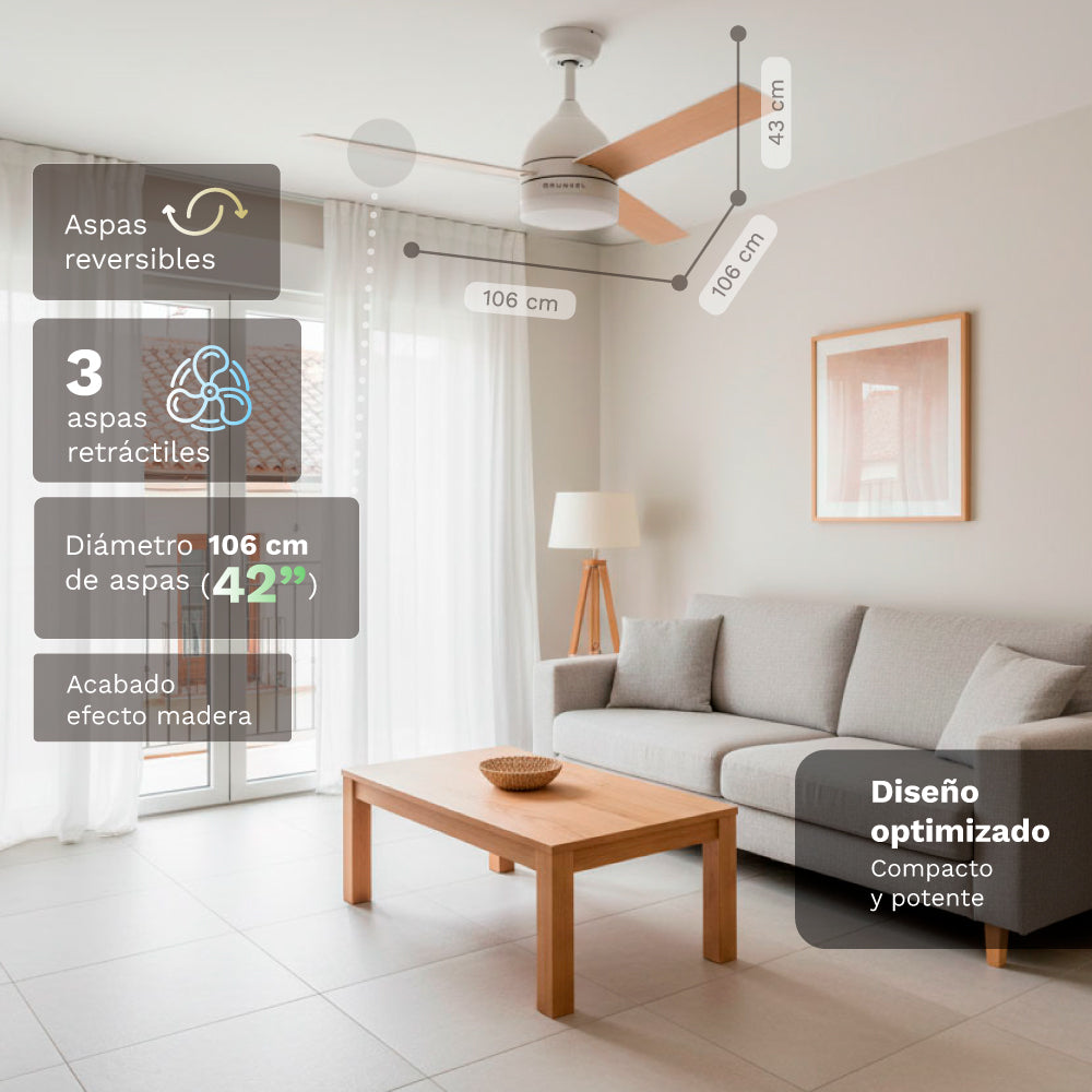 Ventilador de techo 42" Grunkel SKYECO-42