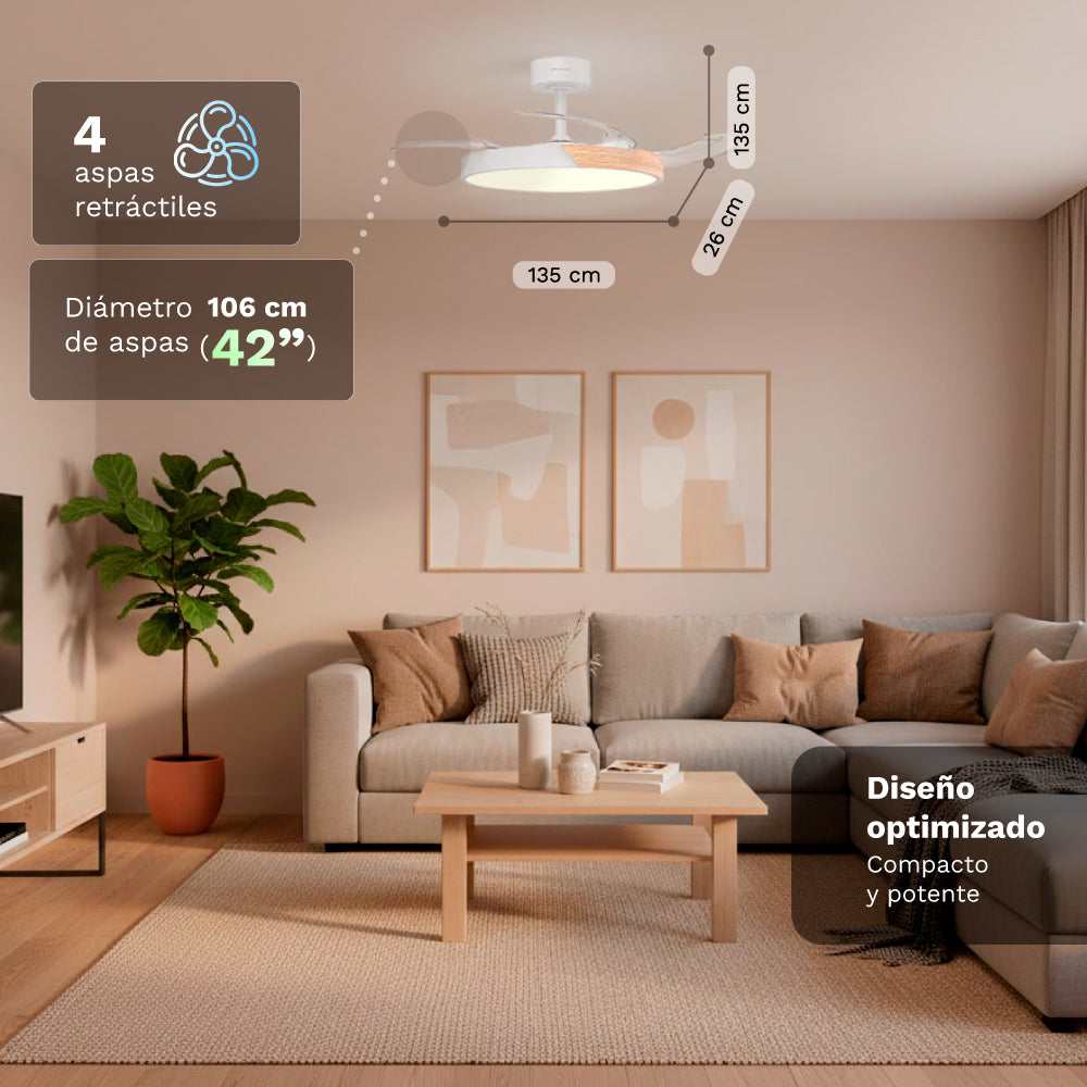 Ventilador de techo 42" Grunkel SKYDUAL42