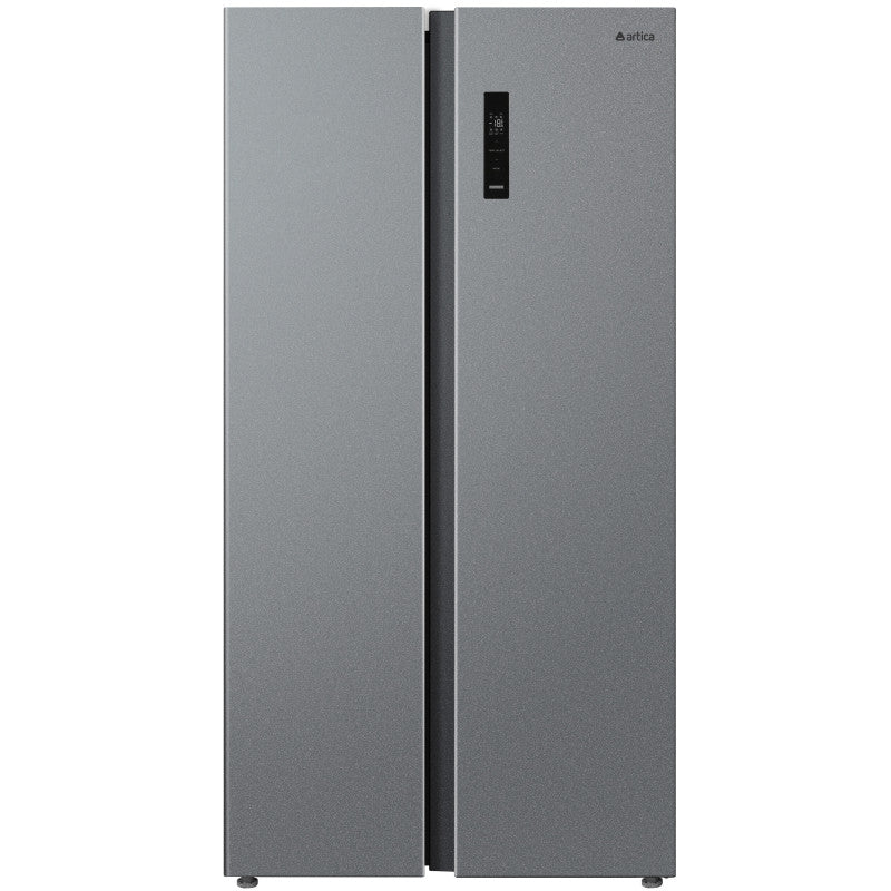 Frigorífico americano Artica MAXICOOL553EI 553 litros inox, vista frontal cerrada del Side by Side