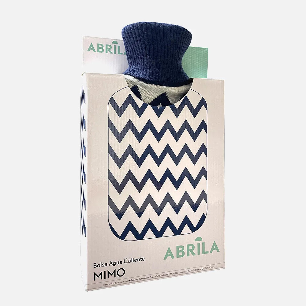 Bolsa de agua caliente Mimo 1,7 L Borlon de FABRILAMP en color azul – vista de detalle