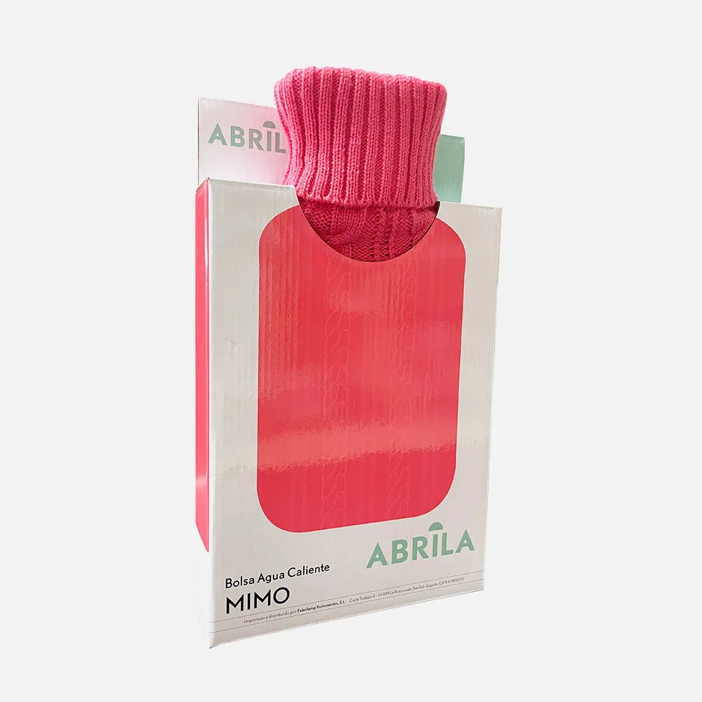 Bolsa de agua caliente Mimo 1,7 L Jersey de FABRILAMP en color rosa – vista de detalle