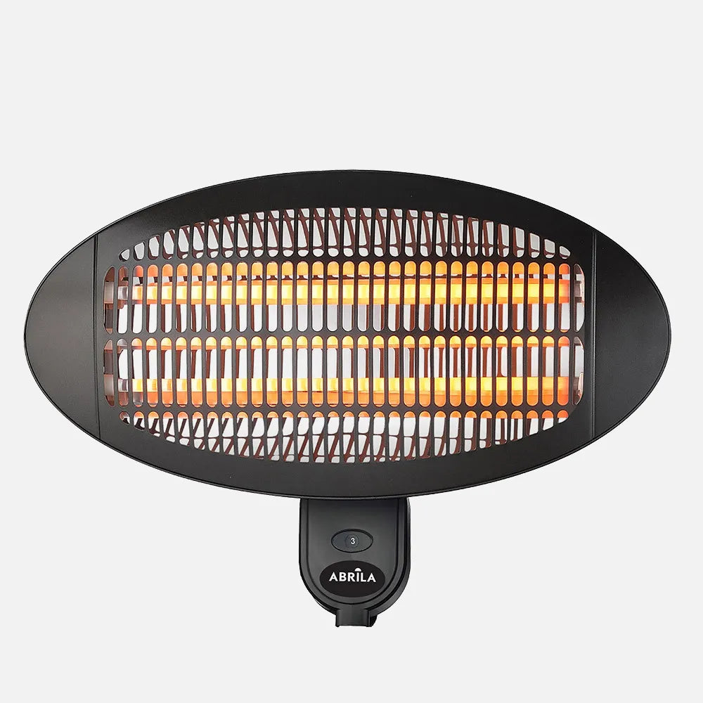 Calefactor de exterior de cuarzo Austral 2000 W (36x50,5x22 cm) de FABRILAMP en color negro