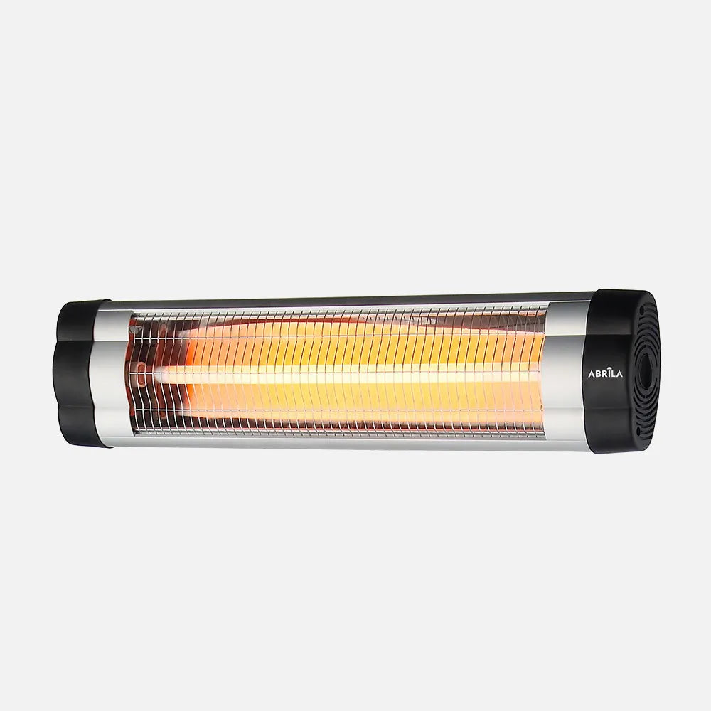 Calefactor de exterior de cuarzo Austral 2500 W de FABRILAMP en color negro/cromo