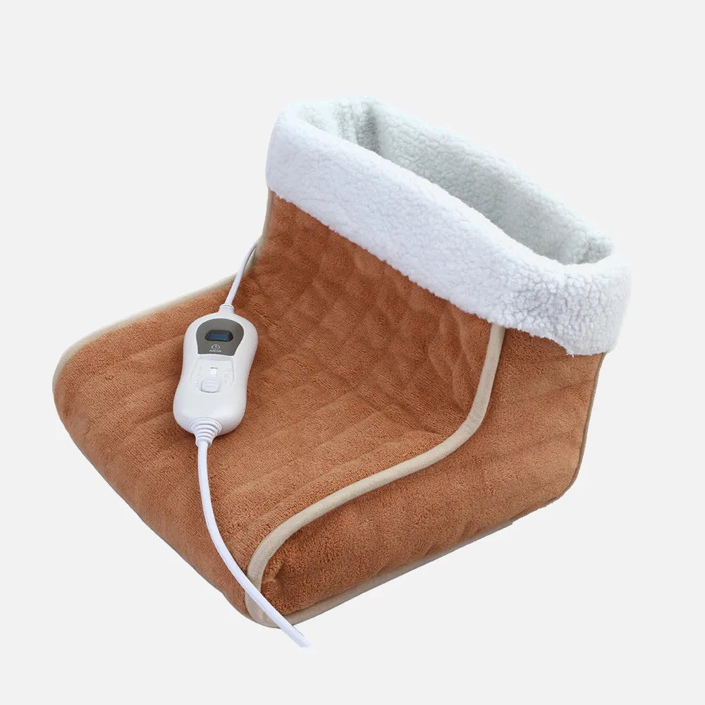 Calientapiés eléctrico Relax 100 W de FABRILAMP en color camel/blanco