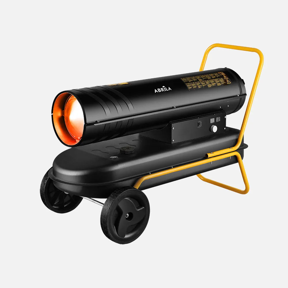 Cañón calefactor de gasóleo Alpine 50 kW de FABRILAMP en color negro/amarillo