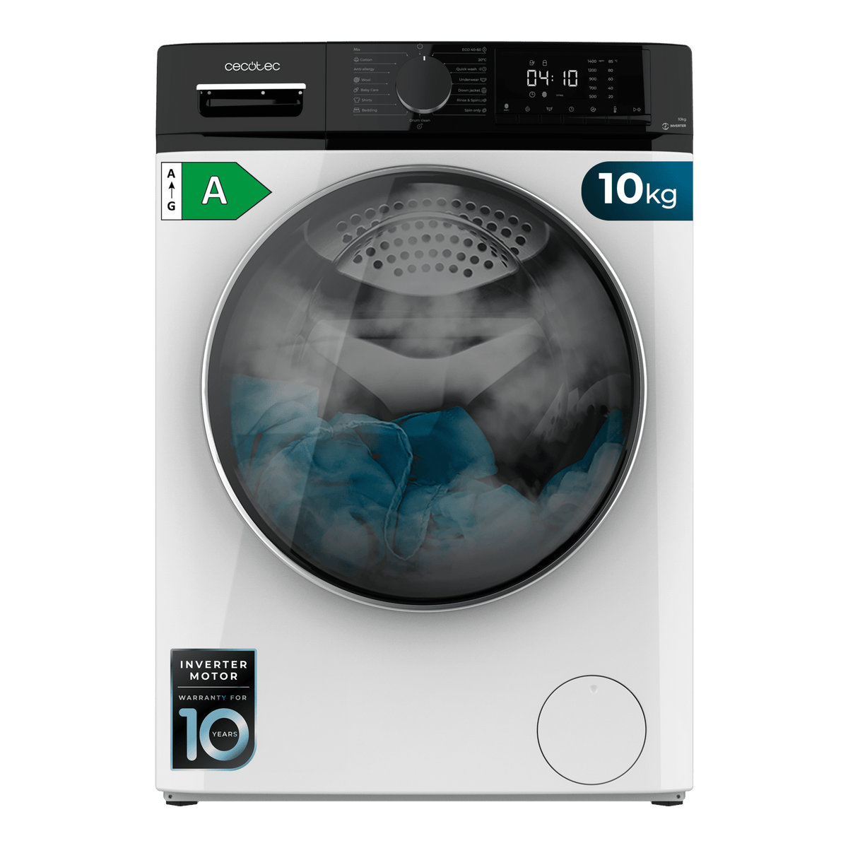 Lavasecadora Cecotec Bolero DressCode Wash&Dry 106610 10/6 kg blanca, fotografía frontal