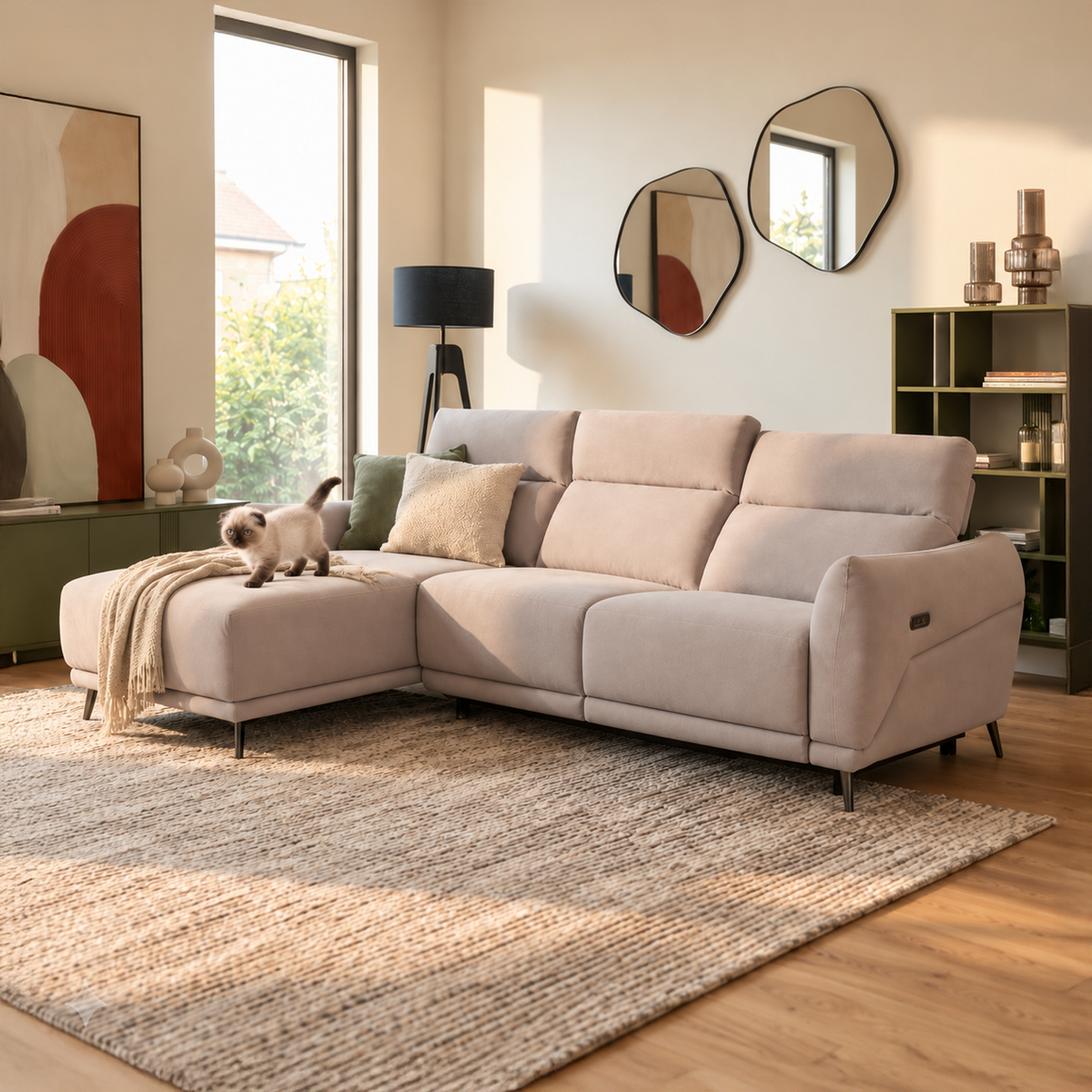 Sofá chaise longue Munich Chitra
