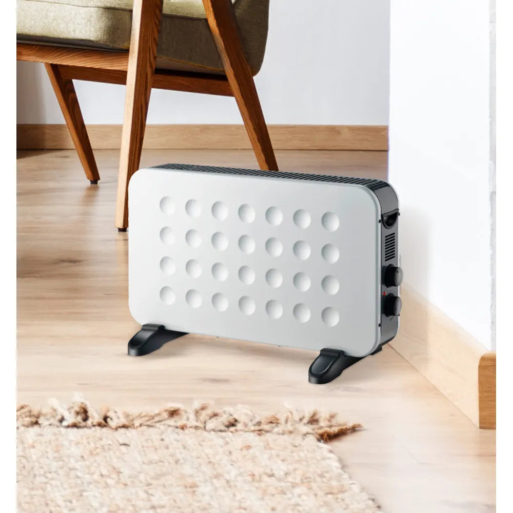 Convector Hogar 2000 W de FABRILAMP en color blanco/negro – vista de detalle