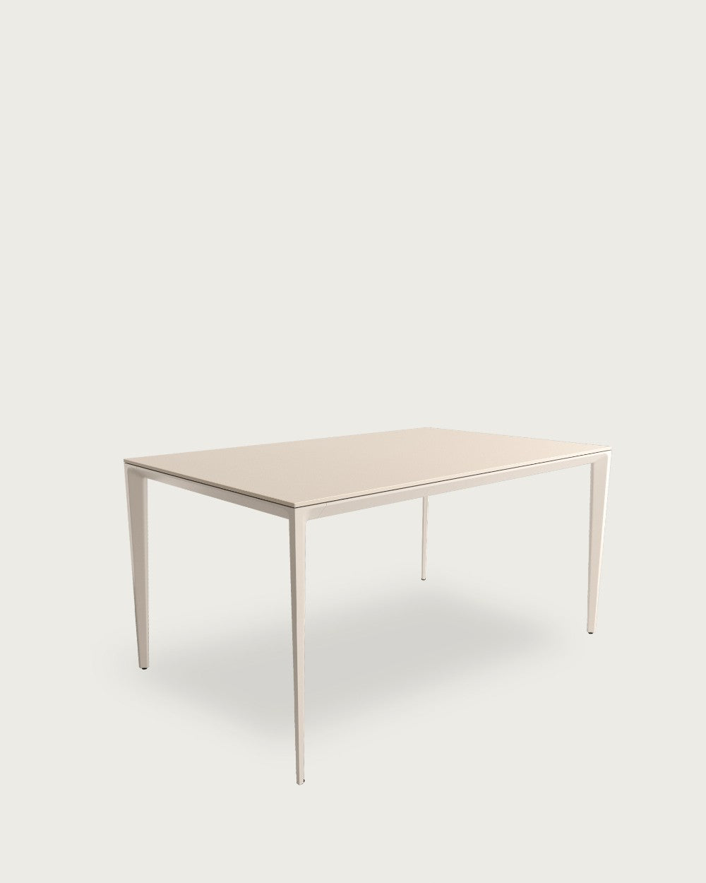 Mesa de comedor Cortes porcelánico 160x90 cm - Marfil / Arena