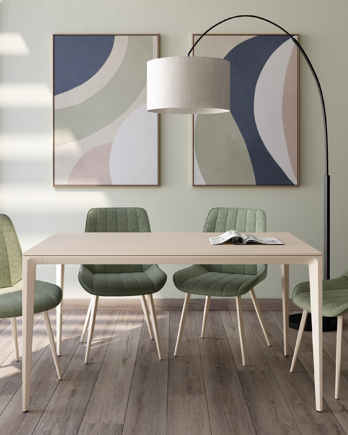 Mesa de comedor Cortes porcelánico 140x90 cm - ambiente
