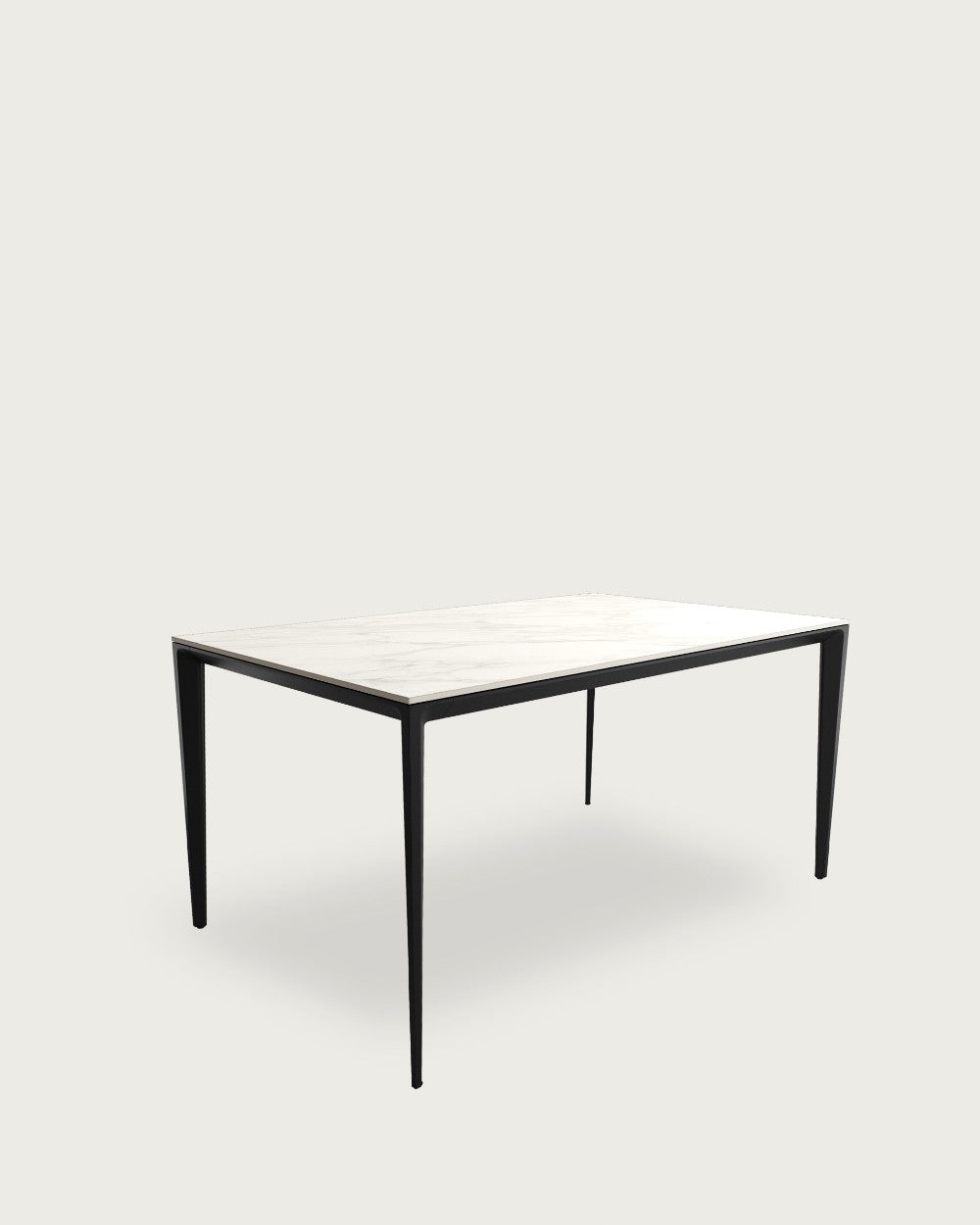 Mesa de comedor Cortes porcelánico 140x90 cm - Negro / Carrara