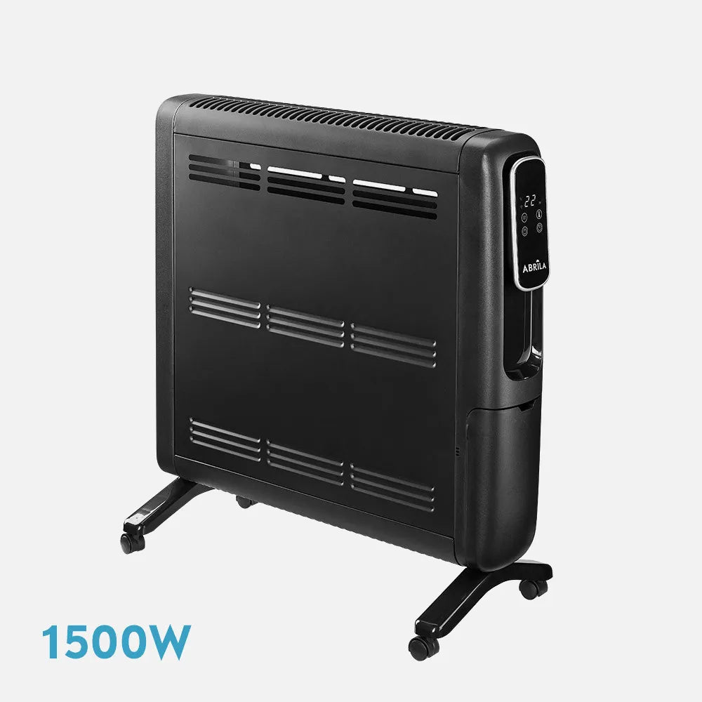 Emisor térmico de aluminio Alpino 1500 W de FABRILAMP en color negro – vista de detalle