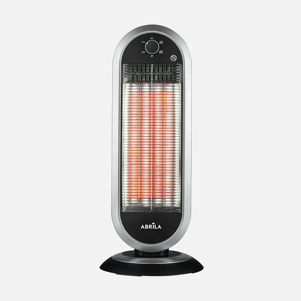 Estufa de carbono Akron 900 W de FABRILAMP en color negro/plata