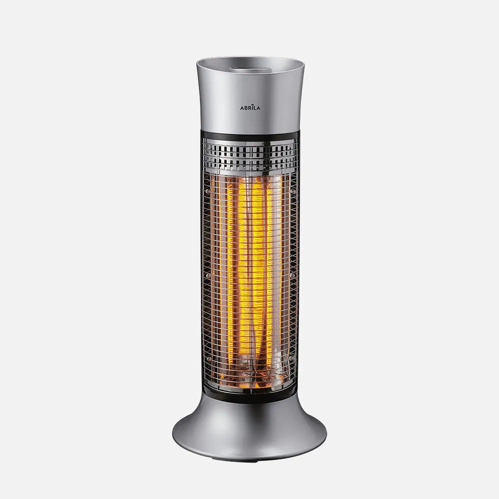 Estufa de carbono Yuma 900 W de FABRILAMP en color plata/negro
