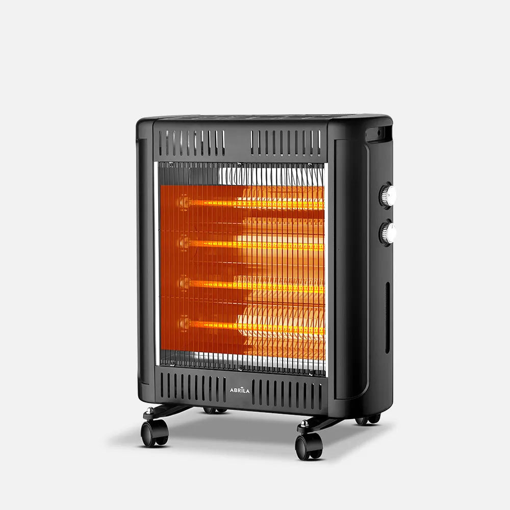 Estufa de cuarzo Kalinda 2400 W de FABRILAMP en color negro