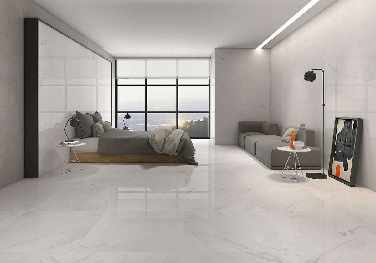 Revestimiento Tapiz 30x90 cm Concept azul - Keraben (ambiente)