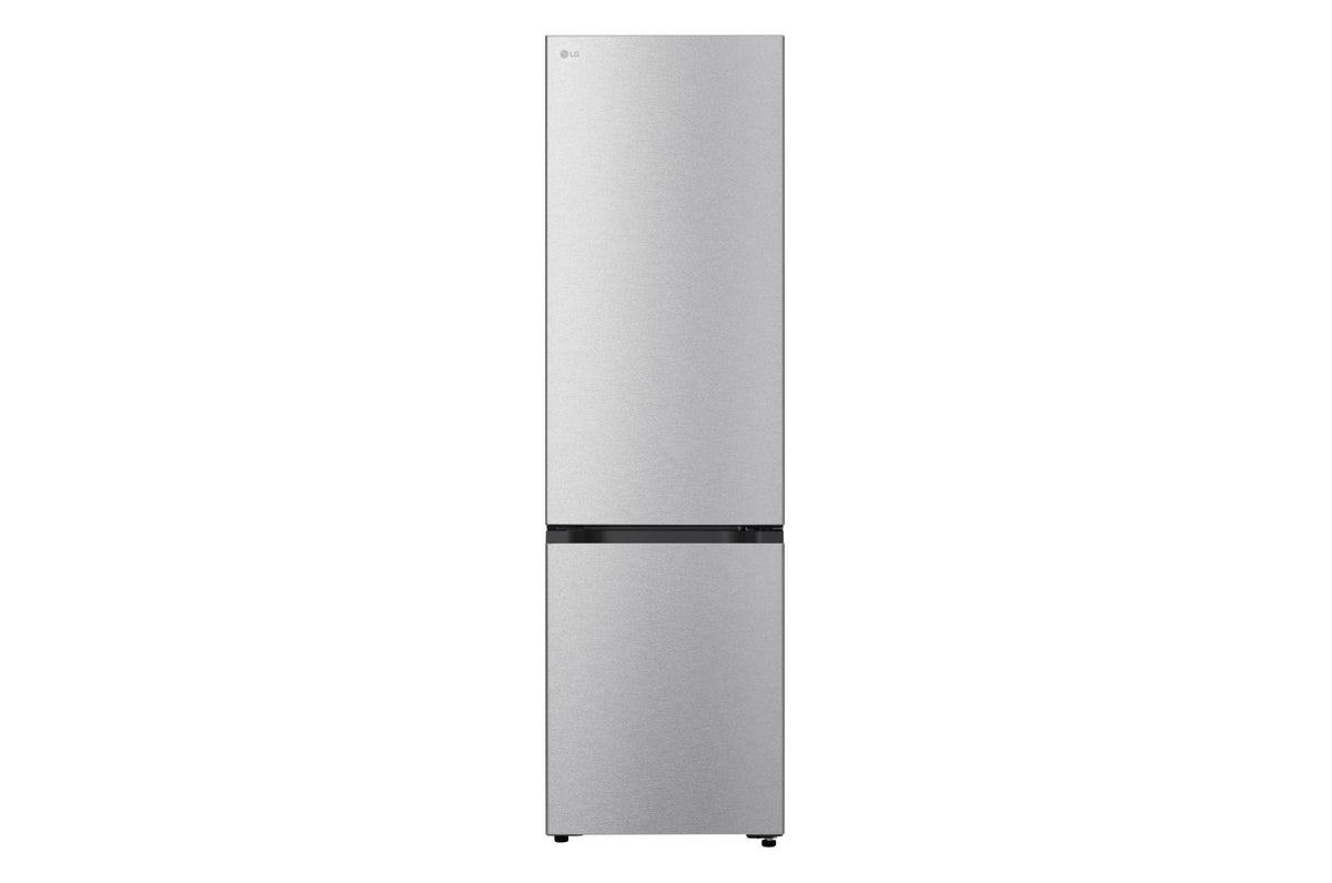 Frigorífico combi LG GBBS726CMB de 375 litros en acero texturizado antihuellas, vista frontal
