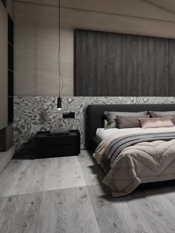 Panel decorativo SPC machihembrado Madera Gris 196 x 94 cm