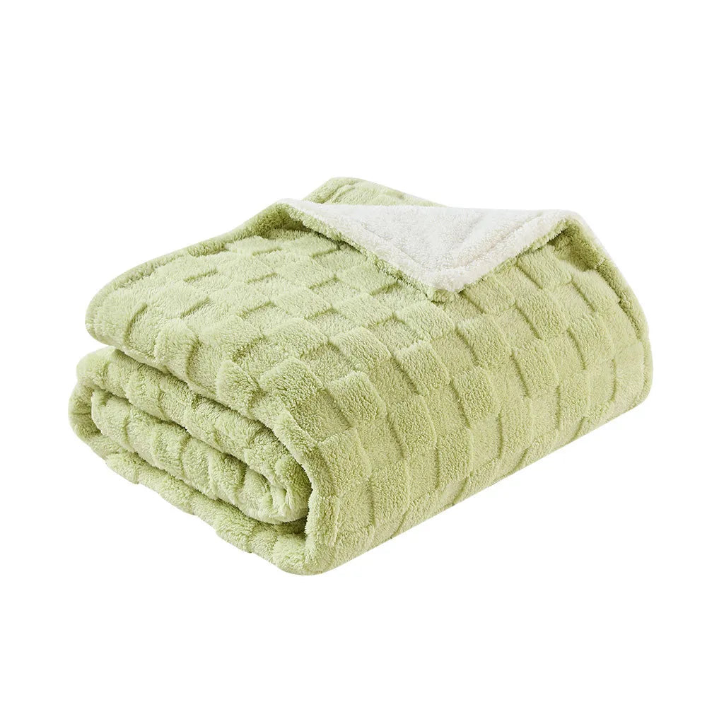 Manta eléctrica Alcantara 160 W de FABRILAMP en color verde/blanco – vista de detalle