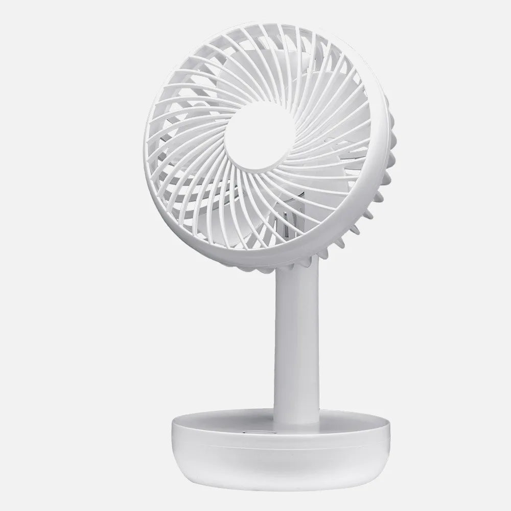 Miniventilador recargable de sobremesa Lemosín 5 W de FABRILAMP en color blanco – vista de detalle