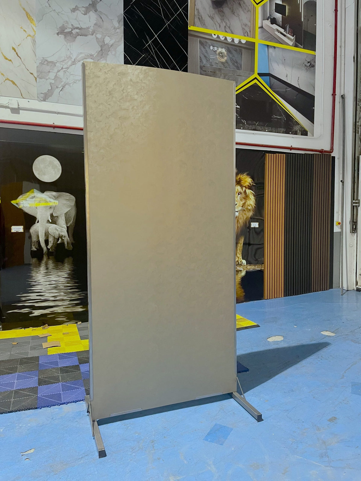 Placa decorativa polvo de piedra Óleo Níquel Textura 260 x 122 cm