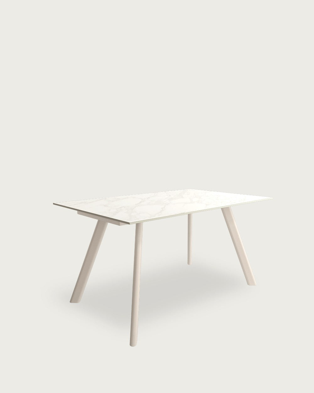 Mesa de comedor Omán porcelánico 180x90 cm - Marfil / Carrara