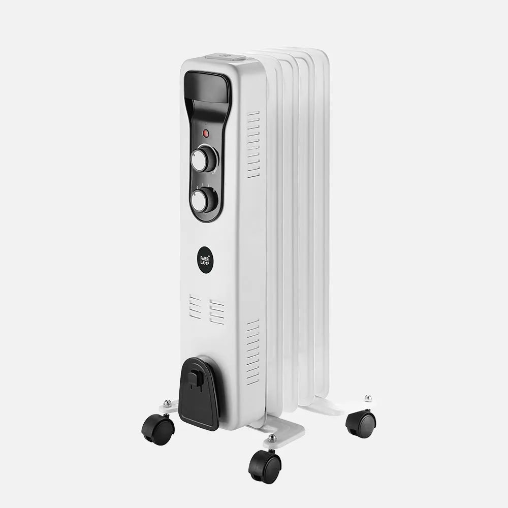 Radiador de aceite Brasilia 1000 W de FABRILAMP en color blanco/negro