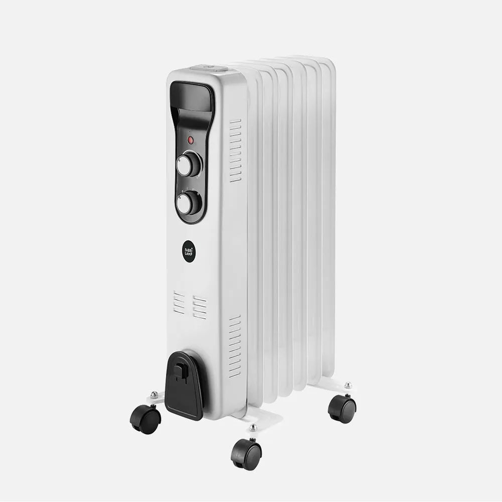 Radiador de aceite Brasilia 1500 W de FABRILAMP en color blanco/negro