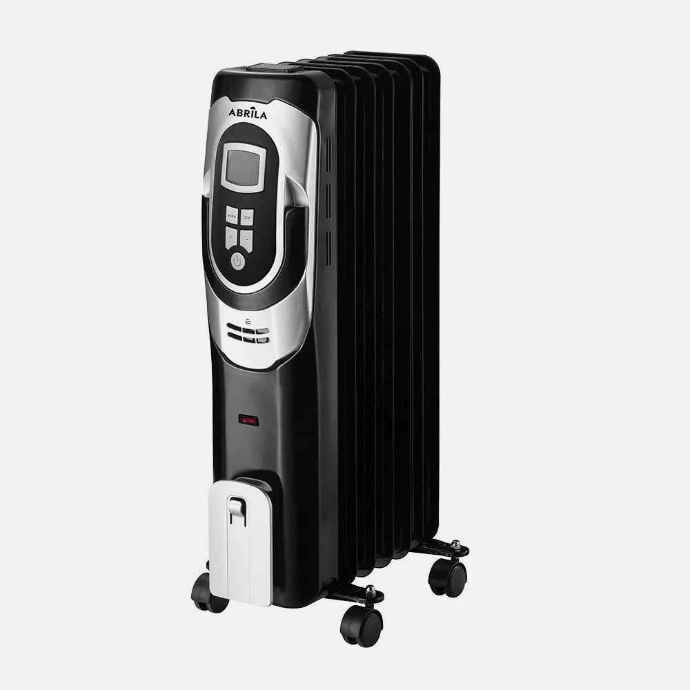 Radiador de aceite Confort 1500 W de FABRILAMP en color negro/plata