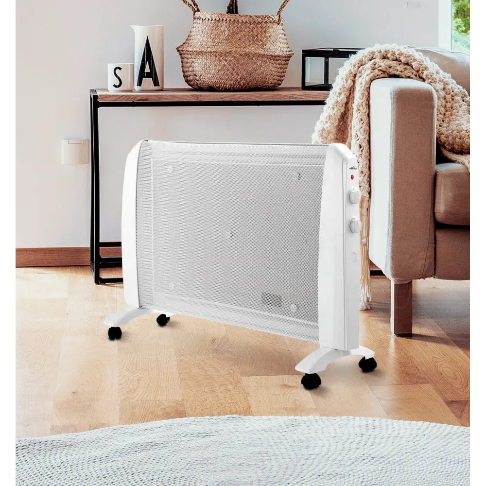 Radiador de mica Abrigo 2000 W (54x79x27 cm) de FABRILAMP en color blanco – vista de detalle