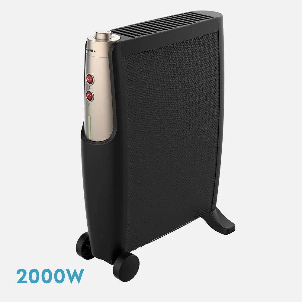 Radiador de mica Imperial 2000 W de FABRILAMP en color negro/oro – vista de detalle