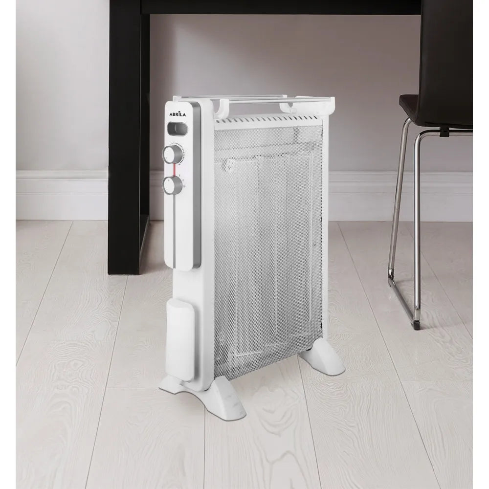 Radiador de mica Caicos 1500 W de FABRILAMP en color blanco/gris – vista de detalle