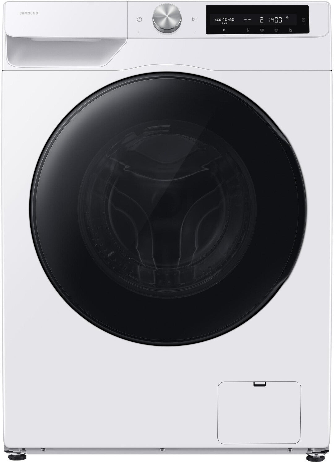 Lavasecadora Samsung WD10HG6U94BE/U3 10/6 kg, vista frontal con puerta cerrada