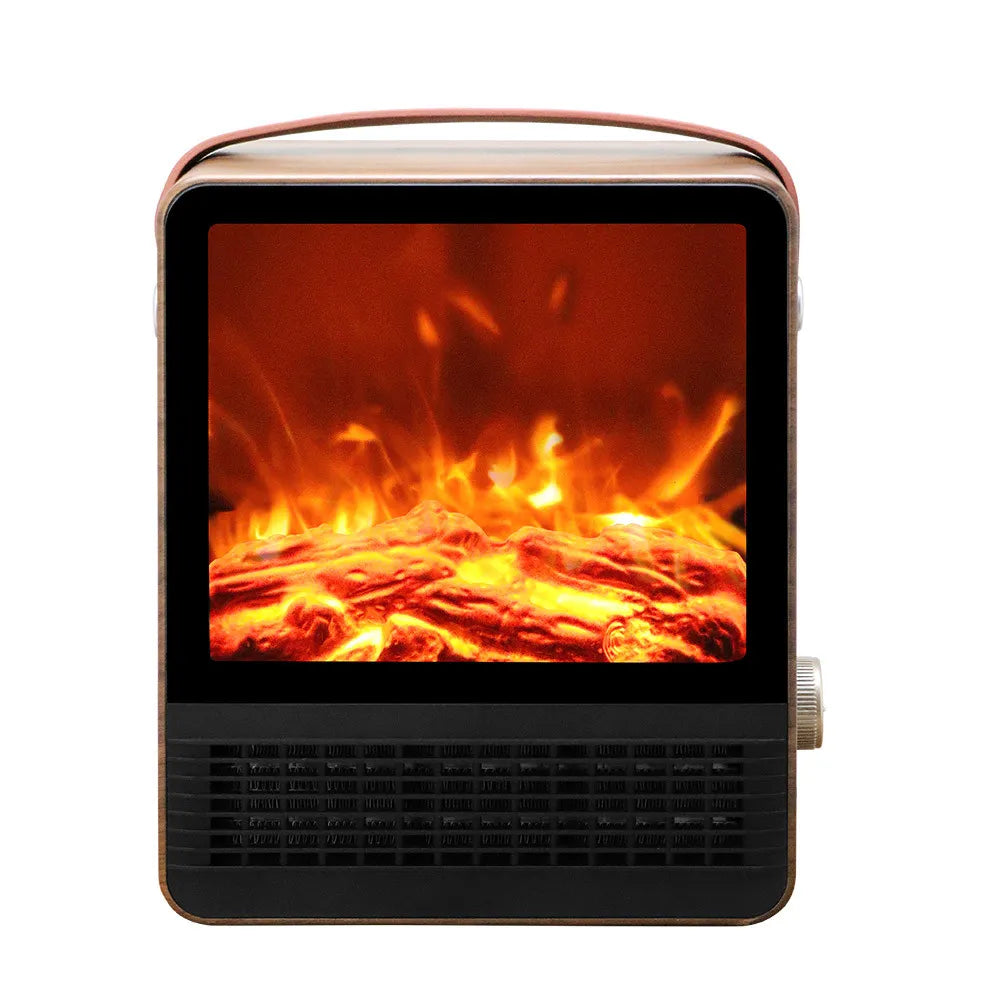 Calefactor cerámico efecto llama Caleta 1500 W de FABRILAMP en color marrón – vista de detalle