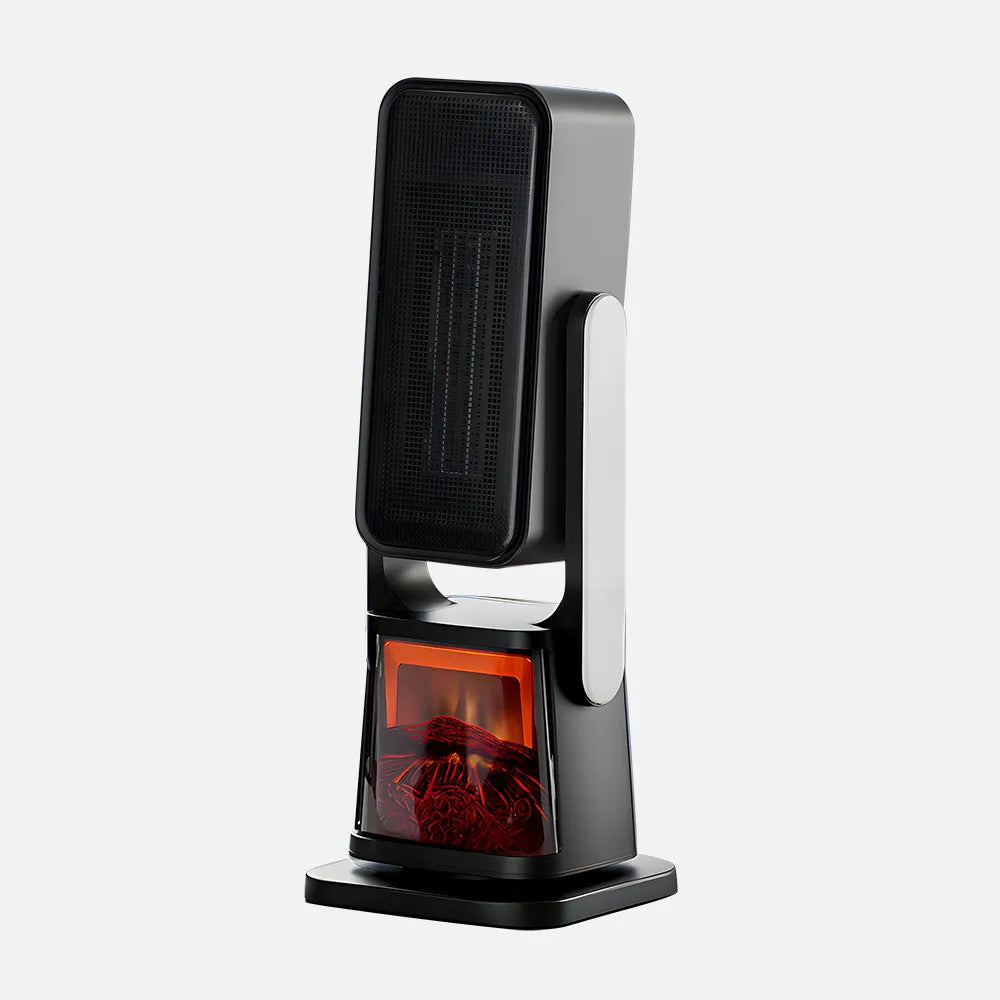 Calefactor cerámico vertical Simoneta 2000 W de FABRILAMP en color negro – vista de detalle
