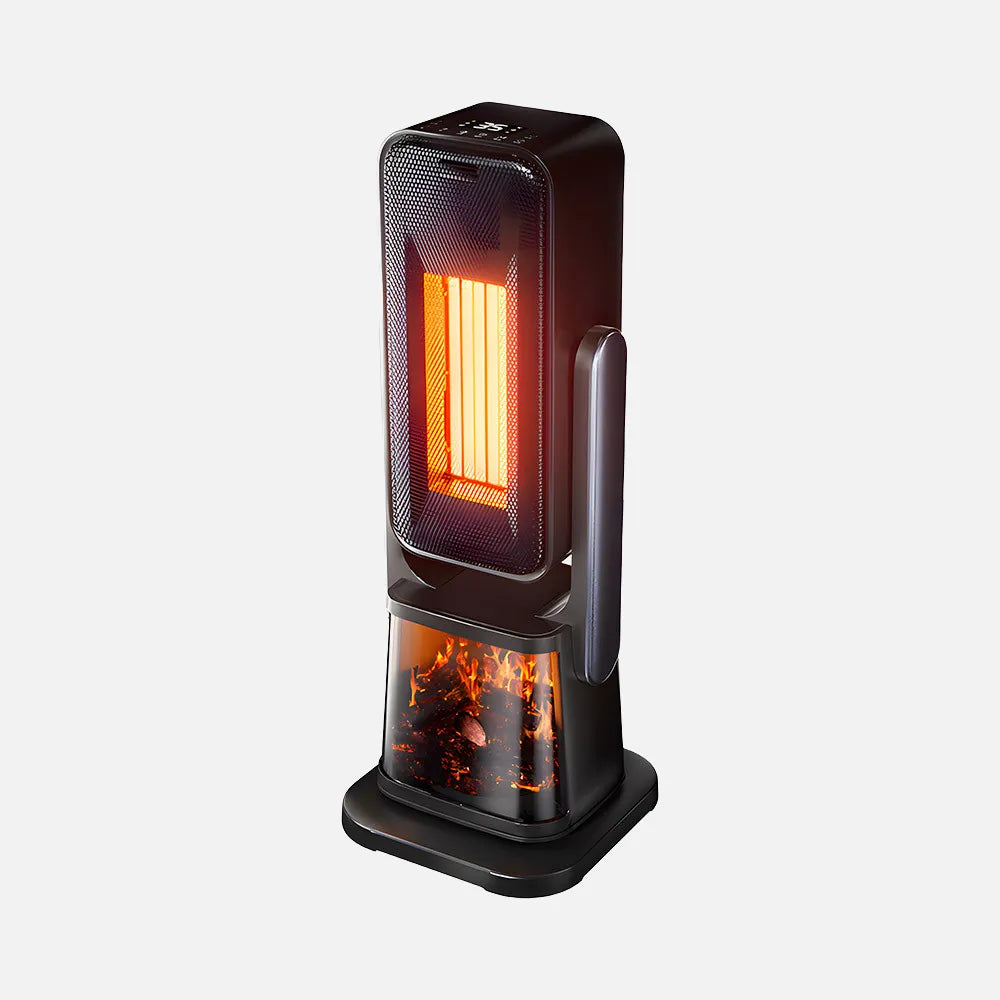 Calefactor cerámico vertical Simoneta 2000 W de FABRILAMP en color negro – vista de detalle