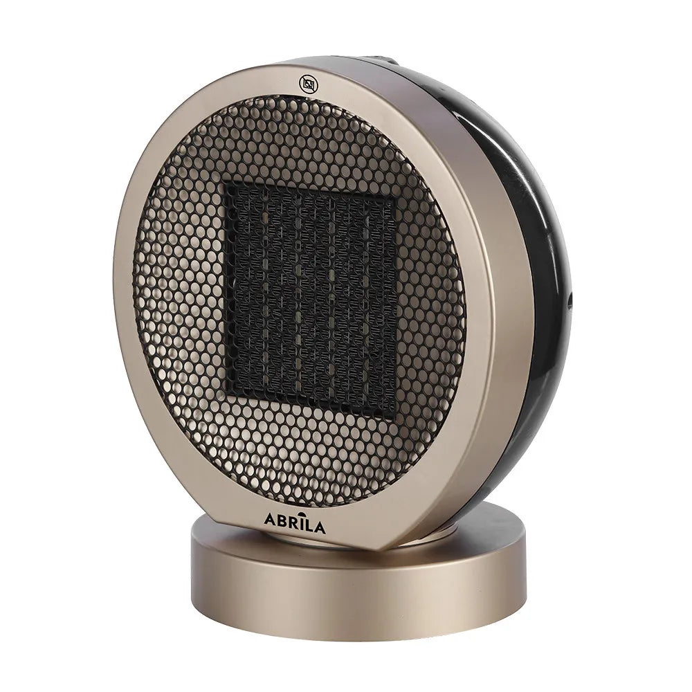 Calefactor cerámico Pomelo 2000 W de FABRILAMP en color negro/oro – vista de detalle