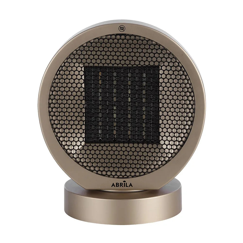 Calefactor cerámico Pomelo 2000 W de FABRILAMP en color negro/oro – vista de detalle