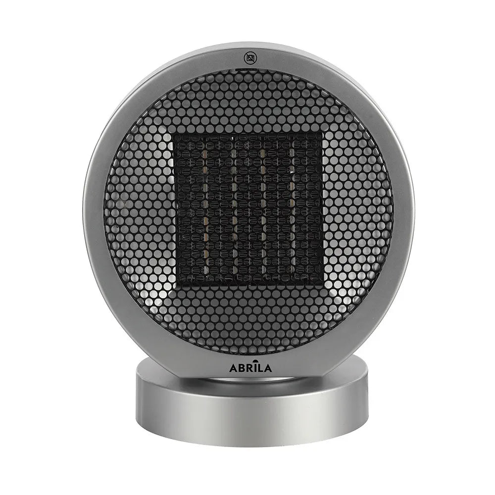Calefactor cerámico Pomelo 2000 W de FABRILAMP en color negro/plata – vista de detalle