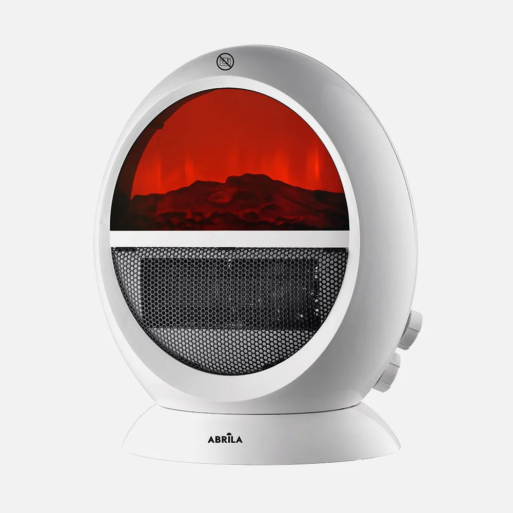Calefactor efecto llama Mongol 2000 W de FABRILAMP en color blanco