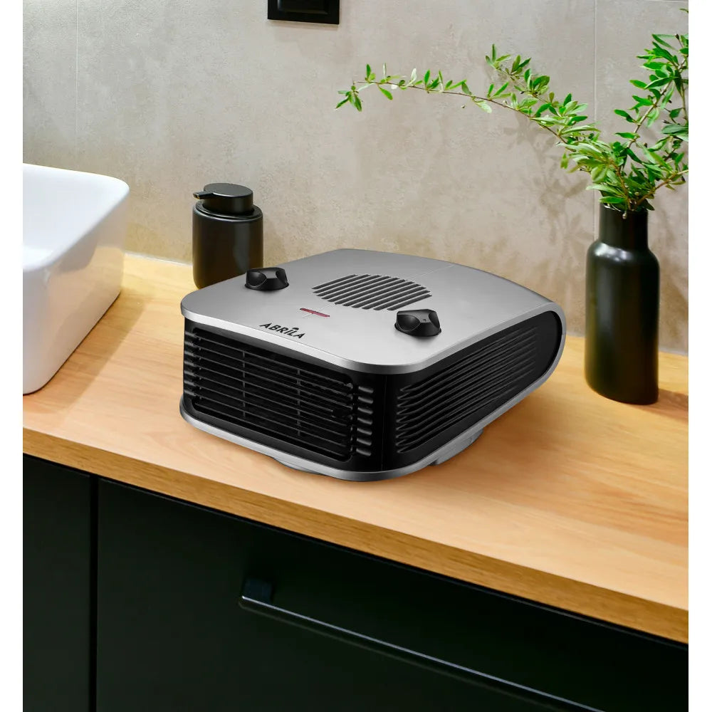 Calefactor termoventilador Ardor 2000 W de FABRILAMP en color plata/negro – vista de detalle
