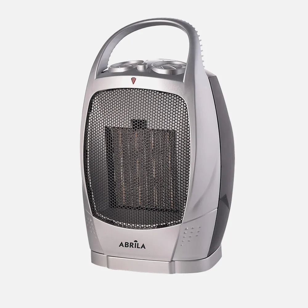 Calefactor cerámico 1500 W (29x18,5x15 cm) de FABRILAMP en color negro/plata